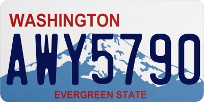 WA license plate AWY5790