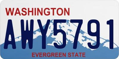 WA license plate AWY5791