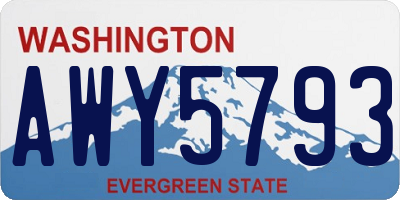 WA license plate AWY5793