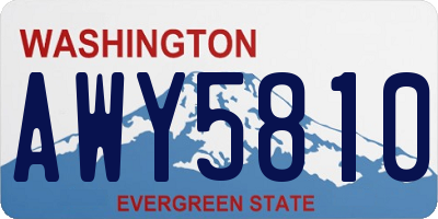 WA license plate AWY5810