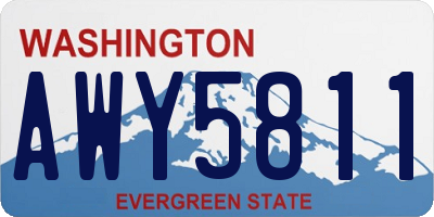 WA license plate AWY5811