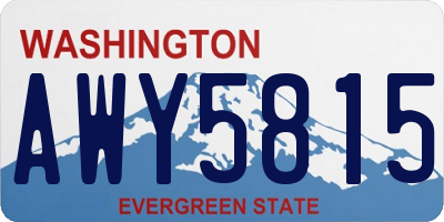 WA license plate AWY5815