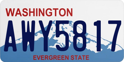 WA license plate AWY5817