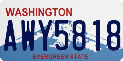 WA license plate AWY5818
