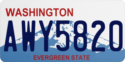 WA license plate AWY5820