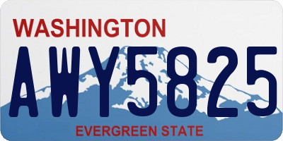 WA license plate AWY5825