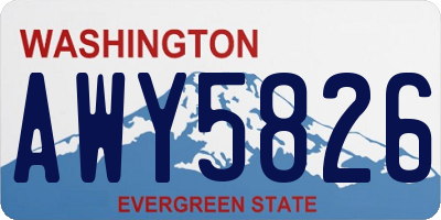 WA license plate AWY5826