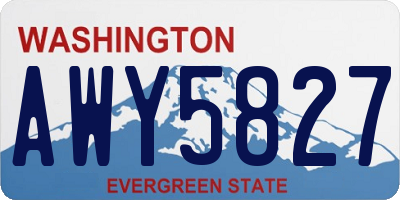 WA license plate AWY5827