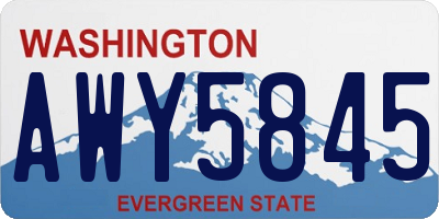 WA license plate AWY5845