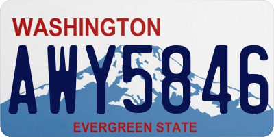 WA license plate AWY5846