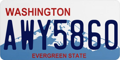 WA license plate AWY5860