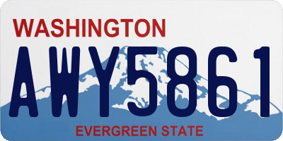WA license plate AWY5861