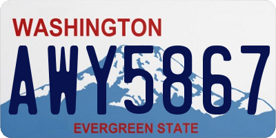 WA license plate AWY5867