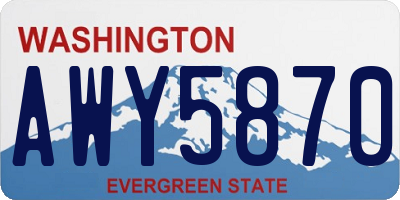 WA license plate AWY5870