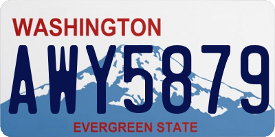 WA license plate AWY5879