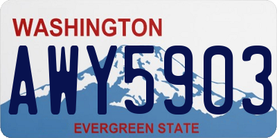 WA license plate AWY5903