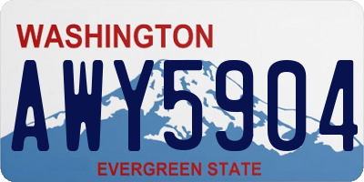 WA license plate AWY5904