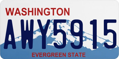 WA license plate AWY5915