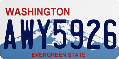 WA license plate AWY5926