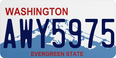 WA license plate AWY5975