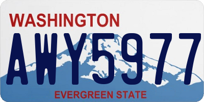 WA license plate AWY5977