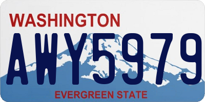 WA license plate AWY5979