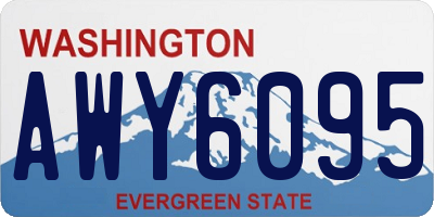 WA license plate AWY6095