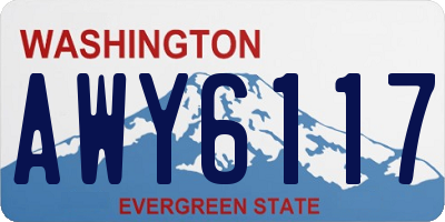 WA license plate AWY6117