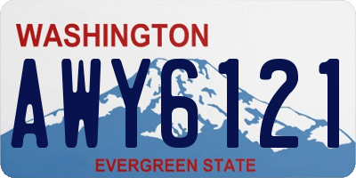 WA license plate AWY6121