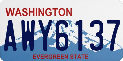 WA license plate AWY6137