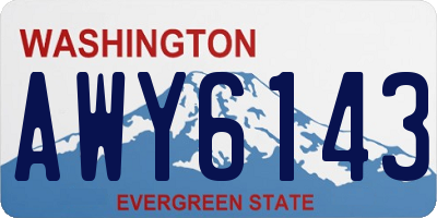 WA license plate AWY6143