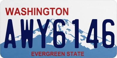 WA license plate AWY6146