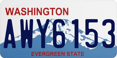 WA license plate AWY6153