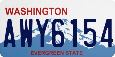 WA license plate AWY6154