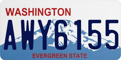 WA license plate AWY6155
