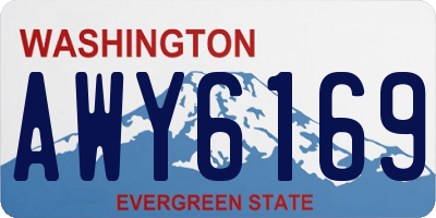WA license plate AWY6169