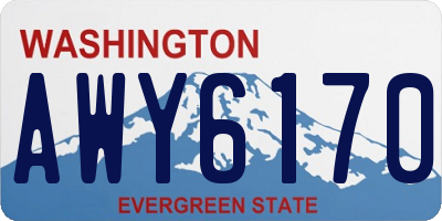 WA license plate AWY6170