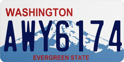 WA license plate AWY6174