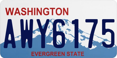 WA license plate AWY6175