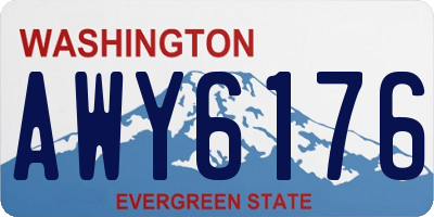 WA license plate AWY6176