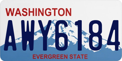 WA license plate AWY6184
