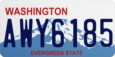 WA license plate AWY6185