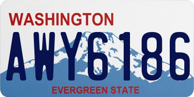 WA license plate AWY6186