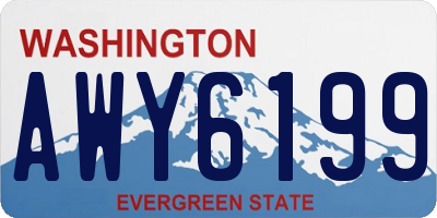 WA license plate AWY6199