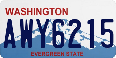 WA license plate AWY6215
