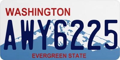WA license plate AWY6225