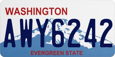 WA license plate AWY6242