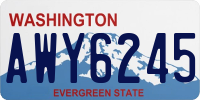 WA license plate AWY6245