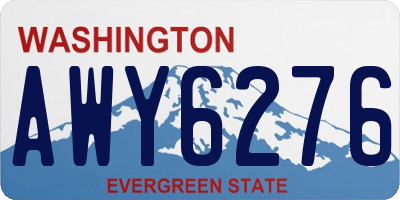 WA license plate AWY6276