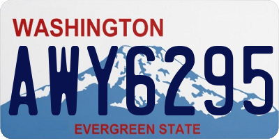 WA license plate AWY6295